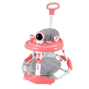 Xe đẩy em bé Đồ chơi phim hoạt hình tròn Xe đẩy em bé với miếng đệm chân, trọng lượng nhẹ, trẻ em có thể đẩy 360 độ mà không nghiêng