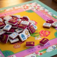 Juego de Fichas de Mahjong Americano de Alta Calidad para 4 Jugadores, Diseño Moderno y Lujoso, Portátil, Construcción en Acrílico y Madera, Entretenimiento