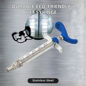 Jeringa Veterinaria Profesional Hasni, Duradera, Ecológica, Reutilizable, 50mL, Punta Luer Slip, Aprobada por CE e ISO, Grado A+ - Product Image 2