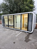 Conteneur modulaire intelligent et étanche de 20 pieds, certifié ISO CE, type cabane en bois mobile, pour hôtel de luxe moderne, pod de couchage ou villa