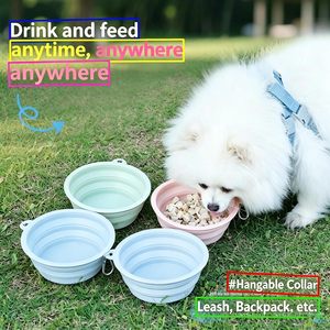 Multifunctional Foldable Silicone Pet Food <b>Bowl</b> <b>Dog</b> Water <b>Bowls</b> Outdoor Travel Collapsible <b>Dog</b> Food Container with Food Storage - Product Image 2