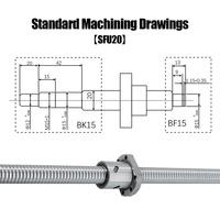Kit de vis à billes HLTNC SFU1605 SFU2005 SFU2505 SFU3205 C3, vis de machine rectifiée, ensemble de mouvement linéaire haute rigidité pour CNC