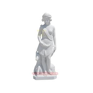 Statue de déesse de prêtre en marbre d'extérieur Sculpture sur pierre élégante Décoration de paysage de <span class=keywords><strong>jardin</strong></span> Sculpture d'art design - Product Image 1