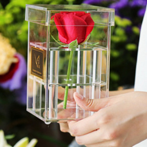 Culinan Low MOQ Custom LOGO Mini 1 Hole <strong>Single</strong> <strong>Rose</strong> <strong>Acrylic</strong> <strong>Box</strong> - Product Image 4