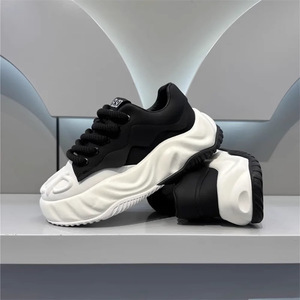 Chaussures de course pour hommes style européen à enfiler, collection automne 2026, polyvalentes, tendance, design patchwork color block, semelle PHYLON - Product Image 6