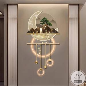 Peinture décorative pour couloir d'entrée, nouveau style chinois, nature morte à <span class=keywords><strong>neuf</strong></span> poissons - Product Image 1