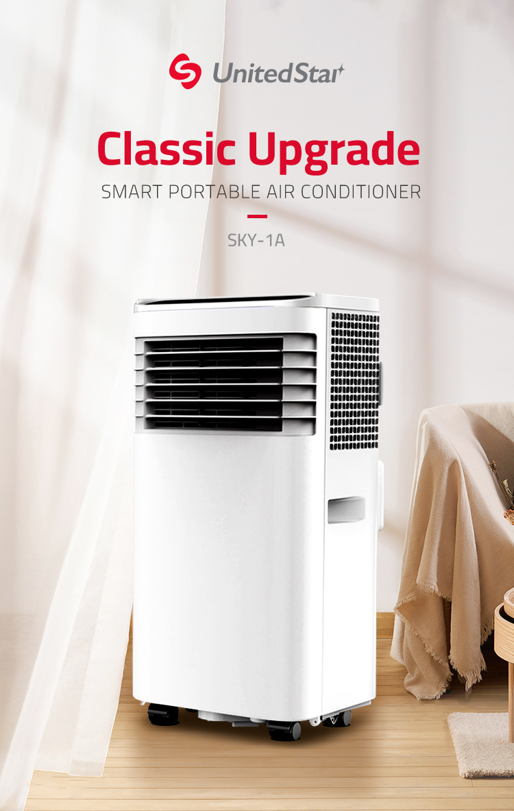 UnitedStar Stock Portable air Conditioner 7000btu Cooling Compressor Mobile square air Conditioner for House Room