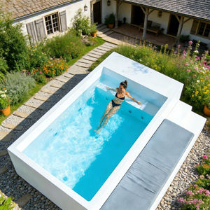 Piscine à immersion tout-en-un avec options de filtration et de chauffage pour la détente en plein air dans la cour - Product Image 6