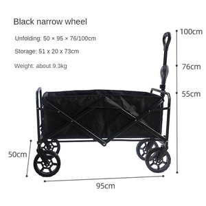 Dobrável Dobrável Camping <span class=keywords><strong>Wagon</strong></span> Garden Hand Carts Trolley Beach Cart Grande Capacidade Portátil Para Compras Esportivas - Product Image 2