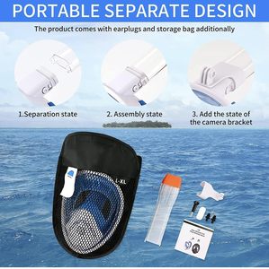 Máscara de Snorkel de Rosto Inteiro Atualizada com Tubo, Respirável, Antiembaçante e Proteção UV para Esportes Aquáticos e Natação – Preço de Atacado - Product Image 6