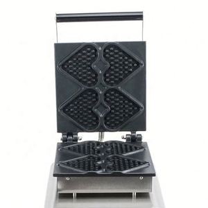 เครื่องทำวาฟเฟิลรูปหัวใจ<span class=keywords><strong>4</strong></span>ชิ้นเครื่องทำวาฟเฟิลไฟฟ้าเครื่องอบขนมปังแบบมีตัวจับเวลาและเทอร์โมสตัท - Product Image 2