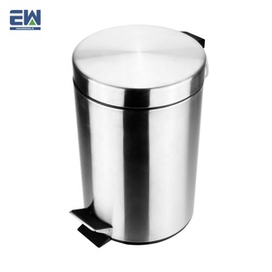 residuos bin Fabricación de exportación <span class=keywords><strong>a</strong></span> Europa pedal de pie presionando tipo salón uso pequeño bote de basura de acero - Product Image 2