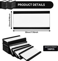 Penyangga Label Strip Magnetik Profil C dengan Tempat Kartu Data dan Film Pelindung untuk Rak Gudang