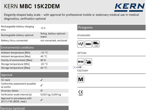 เครื่องชั่งน้ำหนักเด็กแรกเกิด Veidt รุ่น Kern 15K2DEM ความละเอียด 6กก.*2กรัม/15กก.*5กรัม เครื่องชั่งดิจิตอลอิเล็กทรอนิกส์ความแม่นยำสูง รุ่น 15K2DEM สำหรับการวัดสูงสุด - Product Image 2