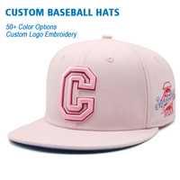 Casquettes de baseball personnalisées à 6 panneaux avec logo brodé 3D – Casquette Hip Hop urbaine tendance, sportive, unisexe, design extérieur rose Gorras