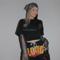 Luxe Autre Écharpe Fête Paillettes Foulard Mouchoirs Cristal Maille Femmes Club Écharpe