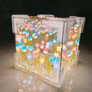 Lampara De <span class=keywords><strong>Nube</strong></span> De Tulipan Luces De Noche Espejo De <span class=keywords><strong>Nube</strong></span> De Tulipan Para Dormitorio Regalo Creativo Para Chicas Adolescente - Product Image 3