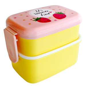 Customized Japanese Style Childrens Lunchbox Plastic Bento <b>Box</b> <b>Microwaveable</b> Snack Container Rectangle Cartoon Pattern - Product Image 5