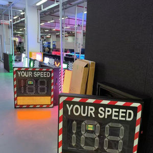 Fabrika toptan güneş enerjisi Radar kilometre açık LED ekran Radar dedektörü araba hız trafik işareti hız uyarı işaretleri - Product Image 2