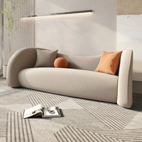 Canapé Nordique pour Petits Salons, Luxe Léger, Courbé, Style Salon de Beauté, Irrégulier, Tendance Wabi-Sabi, en Tissu, Modulaire, Décoration de Mariage