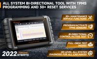 Herramienta de Programación TPMS Original FOXWELL NT809TS, Escáner Automotriz Bluetooth OBD2 para Todos los Sistemas, Escáner de Automóviles con Prueba Bidireccional