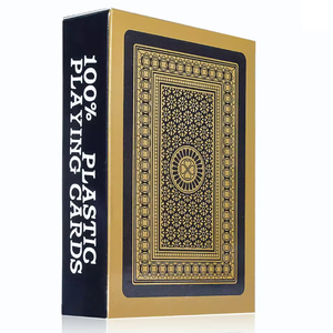 Cartes plaquées de taille de <span class=keywords><strong>poker</strong></span> professionnel-Plastique personnalisé pour les événements de casino et de villégiature Grand jeu de cartes de caractère pour les fêtes - Product Image 1