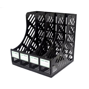 Office Supplies Plastic Desktop Storage File <b>Holder</b> Four-Piece File Frame File Box Student Large Capacity <b>Document</b> <b>Holder</b> - Product Image 2