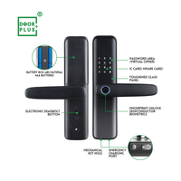 Serrure intelligente étanche Doorplus, Tuya Wifi, mot de passe, empreinte digitale, poignée numérique, serrure de porte intelligente Ttlock
