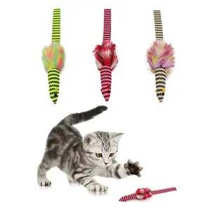 Produk baru desain tikus peliharaan Grinding gigi mengunyah mainan kucing Mouse untuk kucing dalam ruangan interaktif kucing mainan mewah