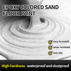 Peinture de sol époxy auto-nivelante effet marbre sable coloré Easy Clean, revêtement décoratif en résine anti-rayures pour application au couteau - Product Image 4
