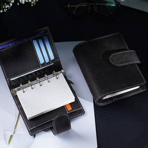 Agenda M5 A7 personnalisé en cuir PU avec anneaux, carnet de notes portable, agenda de <span class=keywords><strong>voyage</strong></span>, carnet de planification quotidienne pour les affaires - Product Image 6