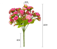 Künstliche Rose Blume Hot Selling Großhandel Seide Hochzeits feier Herzstück Rose Bouquet