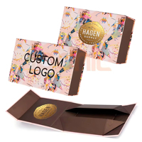 Boîte cadeau magnétique personnalisée Jinbar pour chocolat, carton imprimé à feuille d'or, emballage en forme personnalisée pour boîtes de costumes