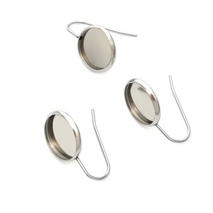 Stainless Steel Round Earring Hooks For Jewelry Making <b>Gold</b> Rose <b>Gold</b> Silver Plated Components DIY Accessories 10mm <b>Disc</b> - Product Image 5