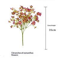 Bouquet de fleurs artificielles en soie Daphné Gypsophile, best-seller transfrontalier, coloré, petites fleurs, décoration florale pour la maison, en tissu, à tenir à la main
