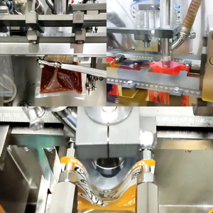 Doypack Pouch điền máy 500ml cân nhắc độ chính xác cao điền máy thực phẩm nước muối IV chất lỏng túi ngang máy đóng gói - Product Image 3