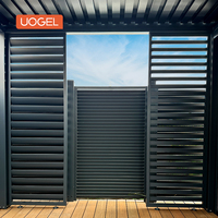 UOGEL A13 - Puerta de Aluminio Personalizable para Exteriores, Revestimiento en Polvo, Estilo Plantation, Fabricación OEM/ODM en China, Certificación CE
