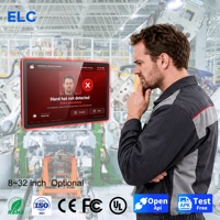 Terminal de système de reconnaissance faciale Android 14 avec caméra 5MP, PoE, tablette murale et voyant LED RGB pour l'accès en usine