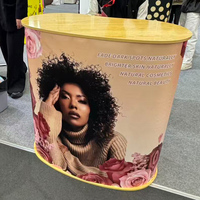 Comptoir de stand d'exposition pliable et portable, léger, pour salon professionnel