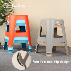 Pearl River Plastic <b>Stool</b> Stackable Modern Design Gray Blue Red Living Room Chair Home Furniture - Product Image 3