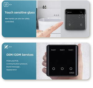 Interruptor de Luz Inteligente Tuya Zigbee Padrão EU/UK 1/2/<span class=keywords><strong>3</strong></span> <span class=keywords><strong>Gang</strong></span> 10A com Display LED Controle por Voz AI Automação Residencial DIY - Product Image 4