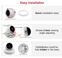 Caméra IP tourelle couleur 24/7 6MP/5MP ColorVu avec NVR HIK POE, Plug and Play, avec objectif Starlight 2,8 mm F1.0