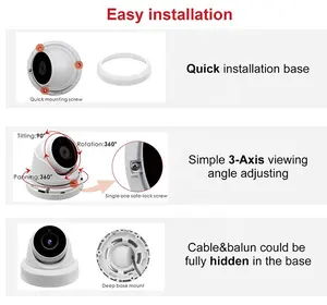 Plug And Play With HIK POE NVR 6MP/5MP ColorVu 24/7 Turret Ip Camera With 2.8mm F1.0 True Starlight Lens