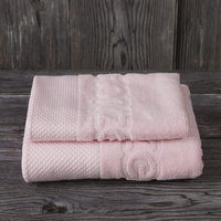 SPA Towel Set Dobby Style Jacquard logo Body Face Cloth Hand Towels 100% Cotton