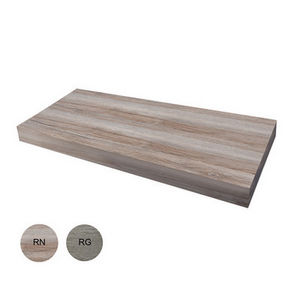 Étagère suspendue en chêne gris 90x51x8,7 cm pour salle de bain - Product Image 1