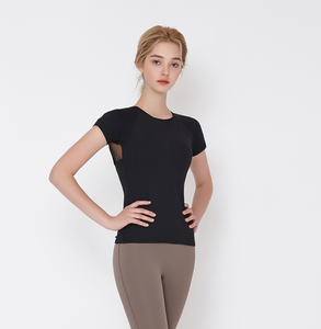 Femme Basique O-cou dos maille T-Shirts Plaine Femme <span class=keywords><strong>Simple</strong></span> T-shirt À Manches Courtes - Product Image 4