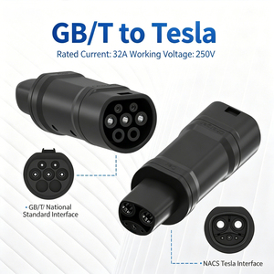 Adaptador de Cargador para Estación de Carga de Vehículos Eléctricos, GB/T a NACS AC250V 32A - Product Image 1
