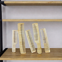 Fournisseur en gros écologique Démêlant jetable SPA Cheveux à long manche Kit miroir Peigne en bois pour femmes