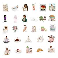 56 pegatinas de PVC impermeables con diseño de grafiti exquisito para decorar fundas de teléfono, cuadernos y botellas de agua.