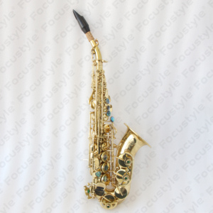 Saxophone soprano professionnel de haute qualité, embouchure en bakélite courbée, couleur or, <span class=keywords><strong>saxo</strong></span> soprano courbé - Product Image 3
